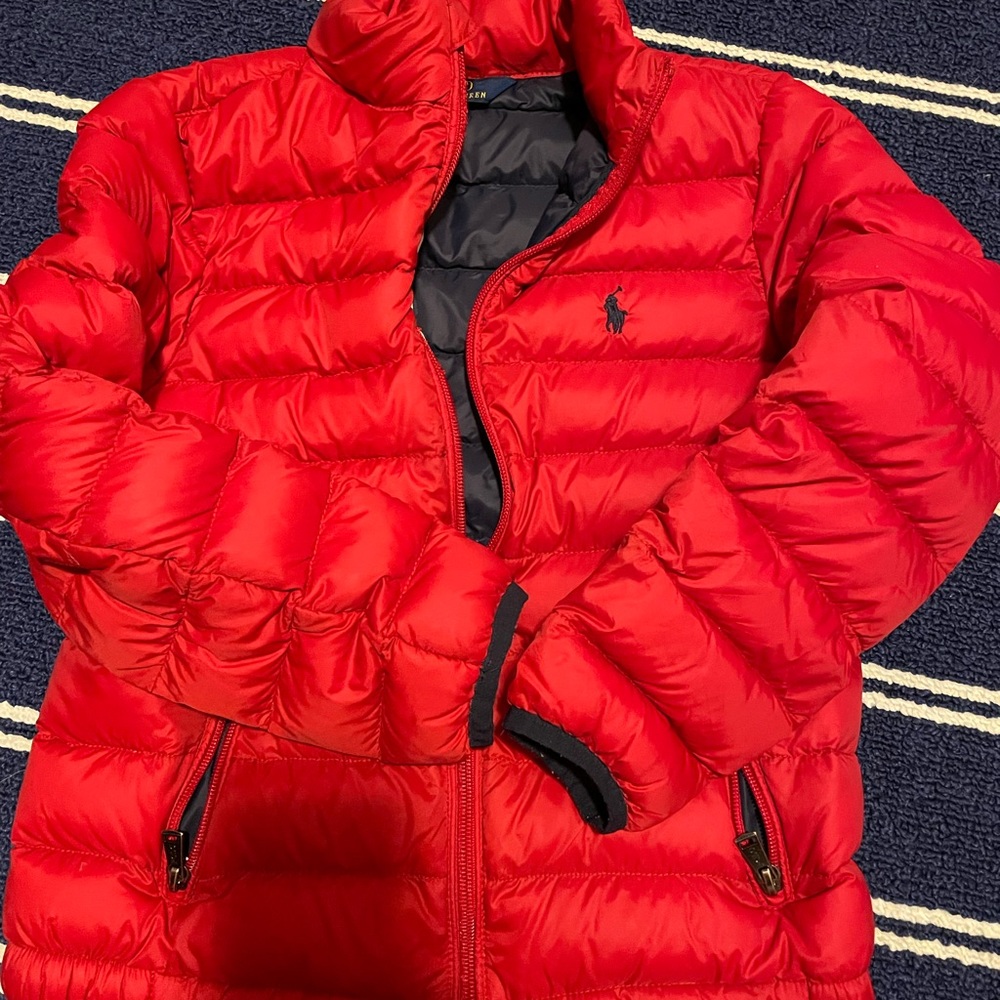 Boys Red Polo down coat